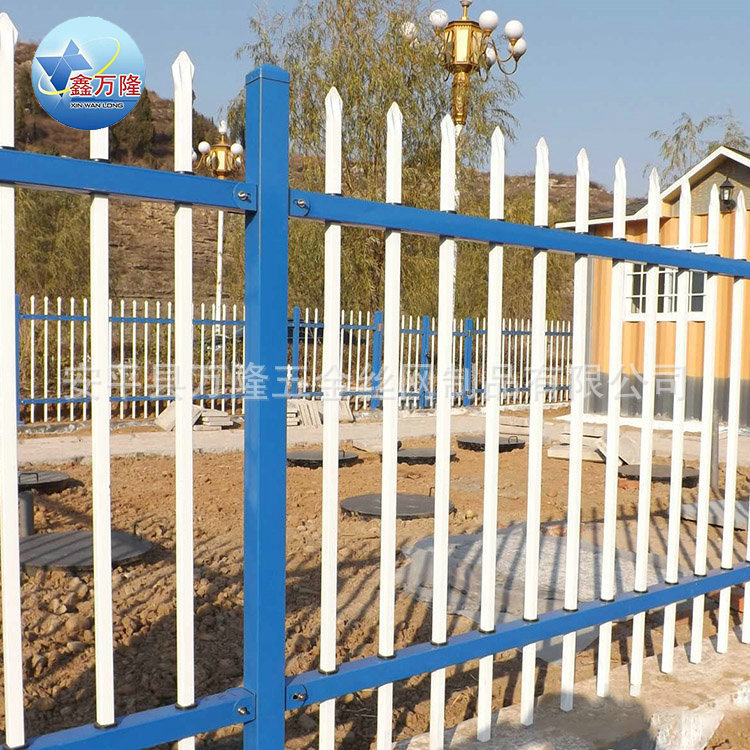 加工定制 双横栏锌钢护栏 锌钢围墙护栏 双横栏围场栏杆示例图13
