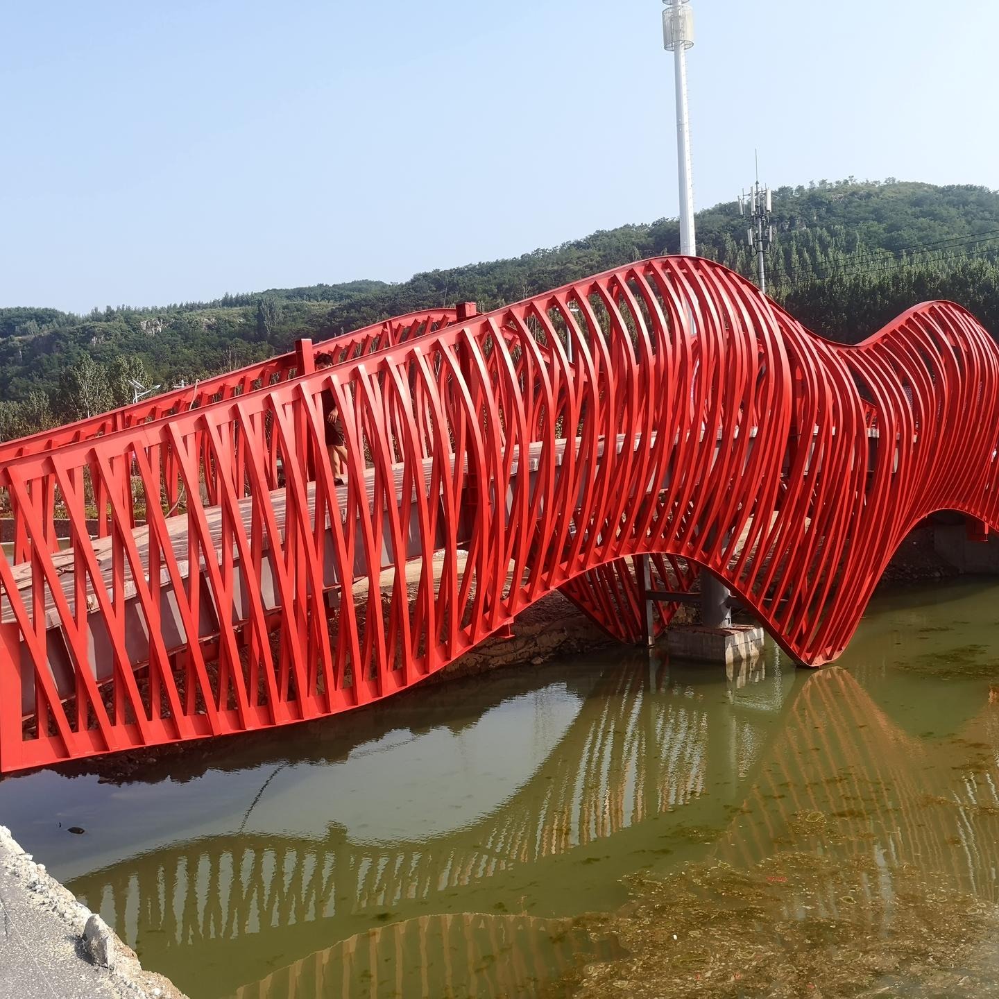 山东钢结构桥梁工程景观桥工程加工安装