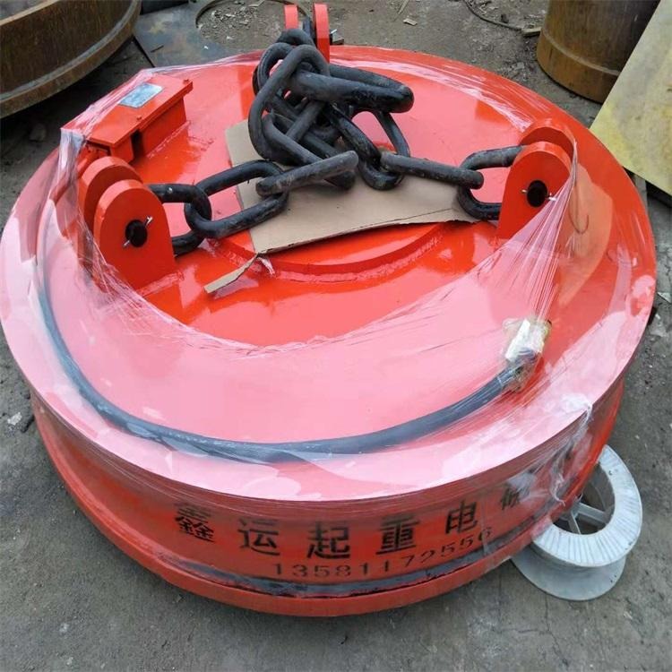 山东鑫运厂家供应高频强磁直径1.5米电磁铁吸盘 全密封结构废钢废铁用吸盘MW5-150L/1 大吸力