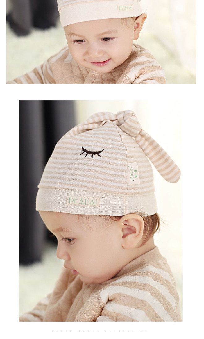初生儿婴儿彩棉帽子秋冬季0-1岁男女宝宝帽子纯棉新生儿胎帽示例图8