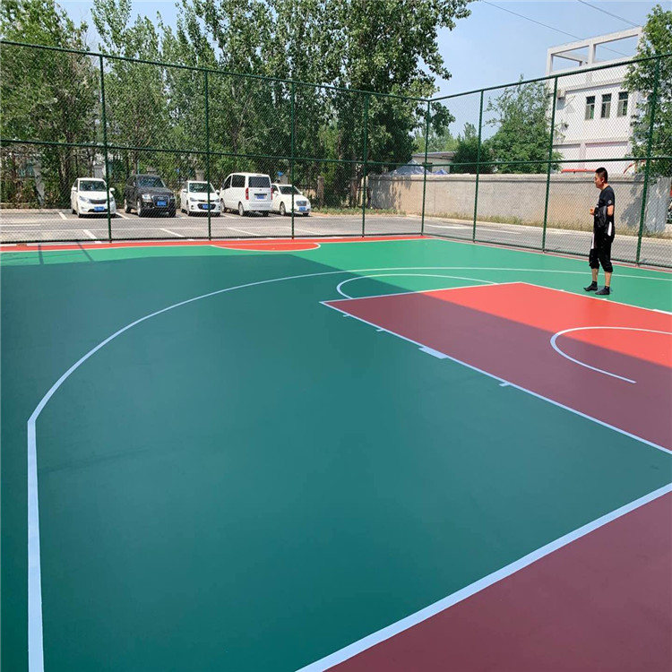 奥美佳 塑胶篮球场铺装 篮球场地施工报价 羽毛球场地板