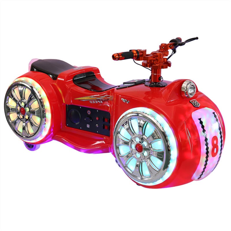 儿童新款户外广场太子摩托车 碰碰车 新款双人电瓶车游乐设备电动玩具图片
