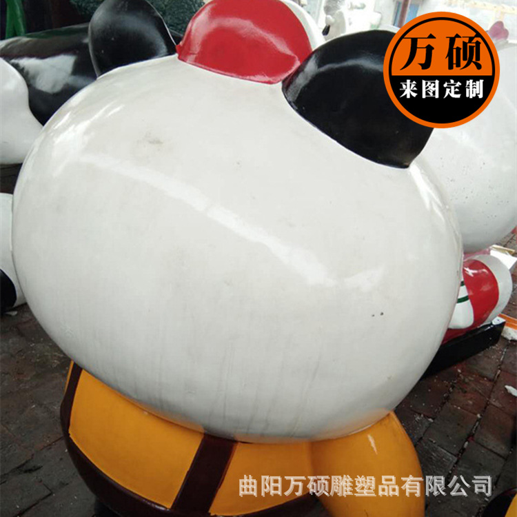熊猫幼儿园卡通动漫雕塑制作厂家卡通猫咪雕塑示例图7