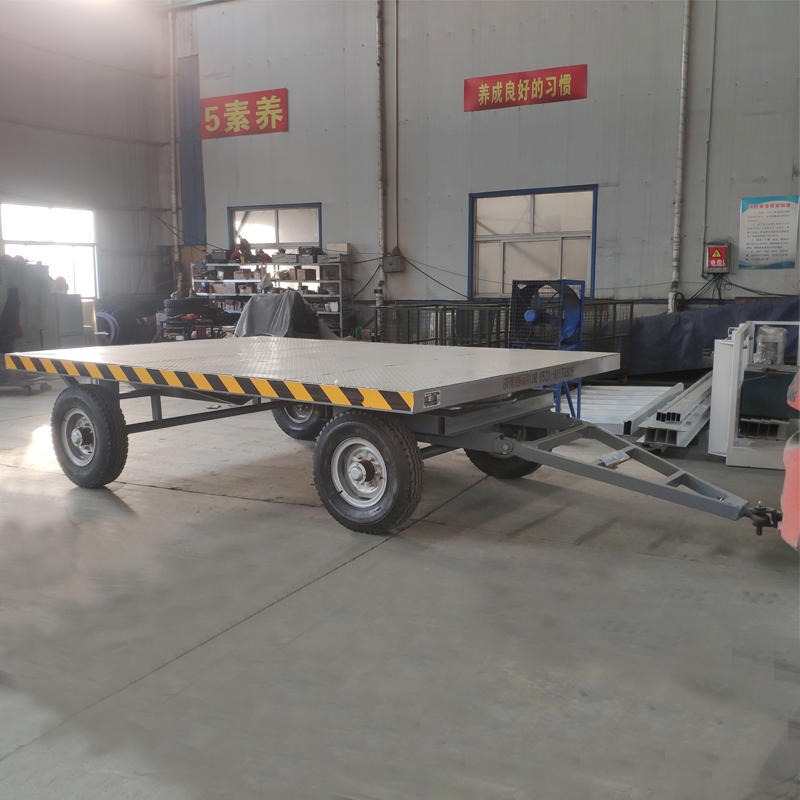 厂区转运平板拖车 牵引式平板车 创硕定制重型工具车 CSPC-10