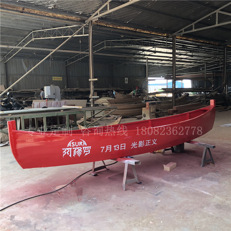 木船厂家手工定制欧式木船 旅游景区手划观光船 装饰品道具摆件船