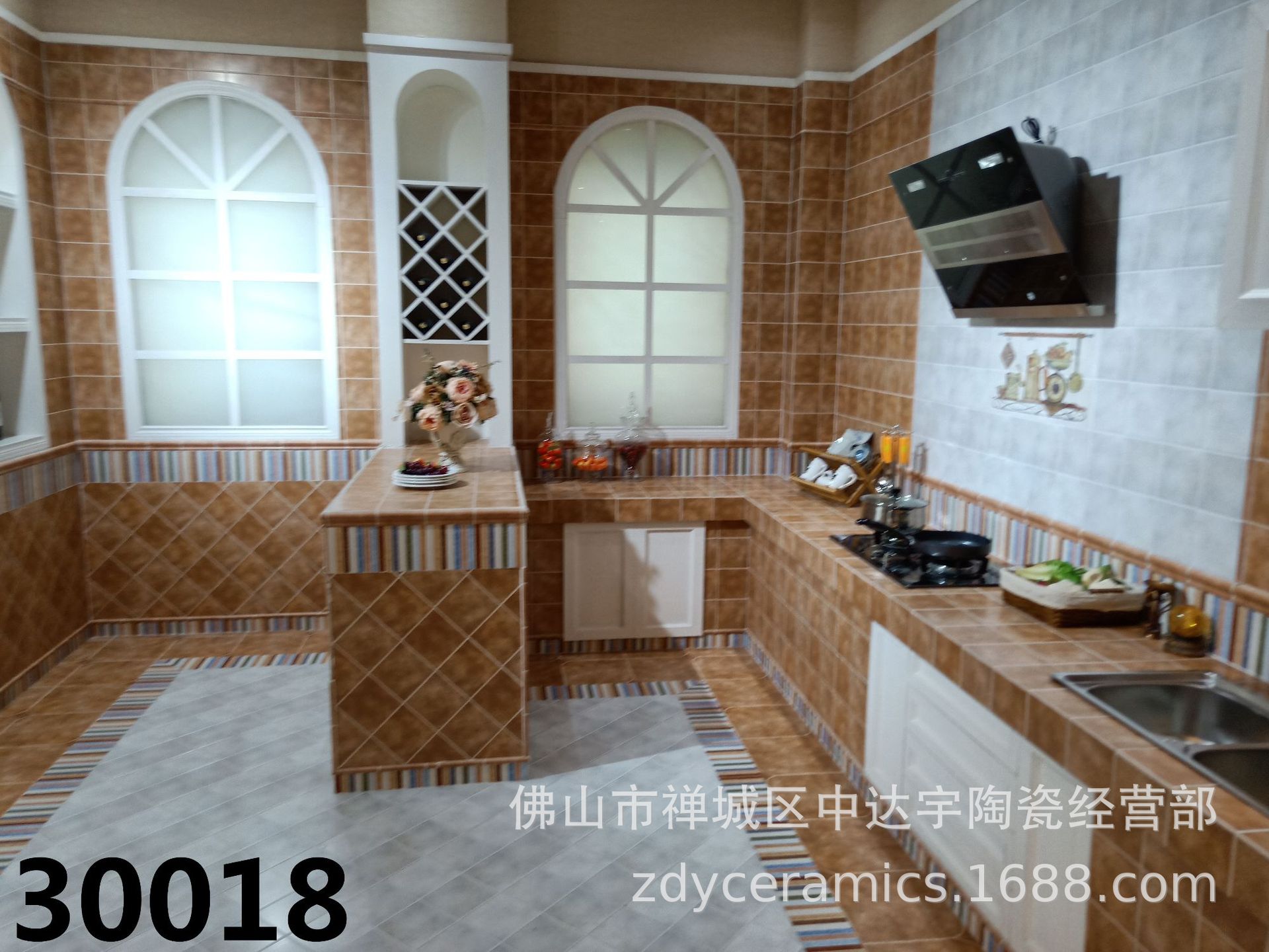 300*600佛山瓷砖厨房卫生间印花地面内墙釉面砖高档防水示例图5