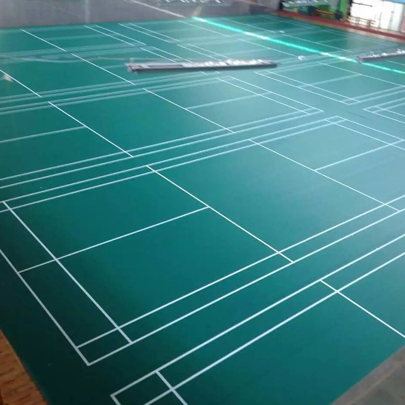 运动塑胶地板 户外兵乓球羽毛球篮球场健身房私教室内卷材地胶厂示例图4