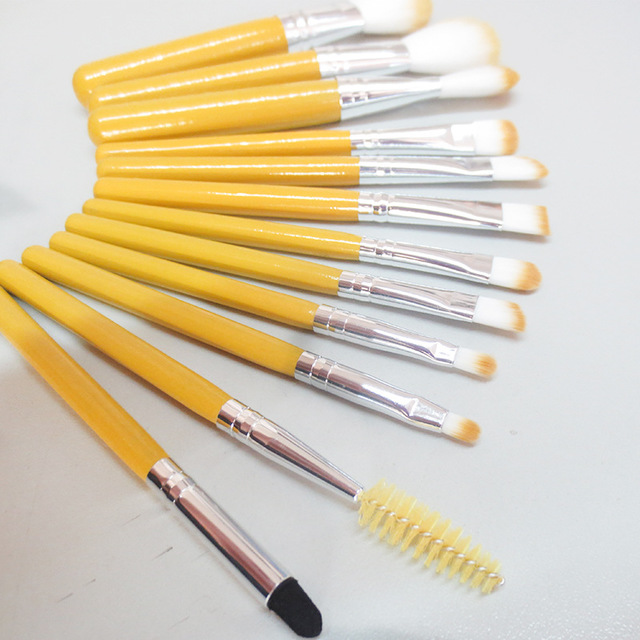 ISET/艾瑟媞 12支黄色化妆刷便携款 初学者化妆刷专业美妆工具