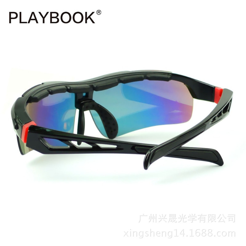 户外运动眼镜 防风沙护目眼镜 偏光太阳眼镜  可换片骑行眼镜套装示例图4