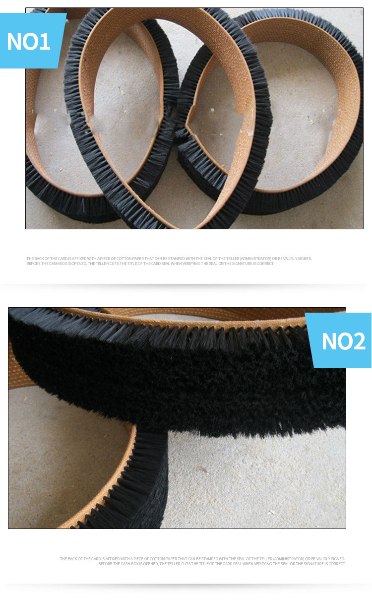专业生产白色尼龙丝皮带刷 输送刷 皮带式毛刷 履带式毛刷示例图4