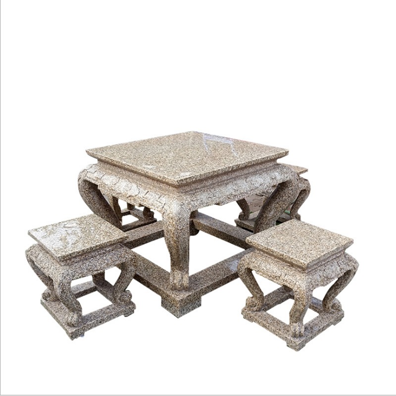 户外园林石桌 花岗岩石桌椅 小区石桌石凳