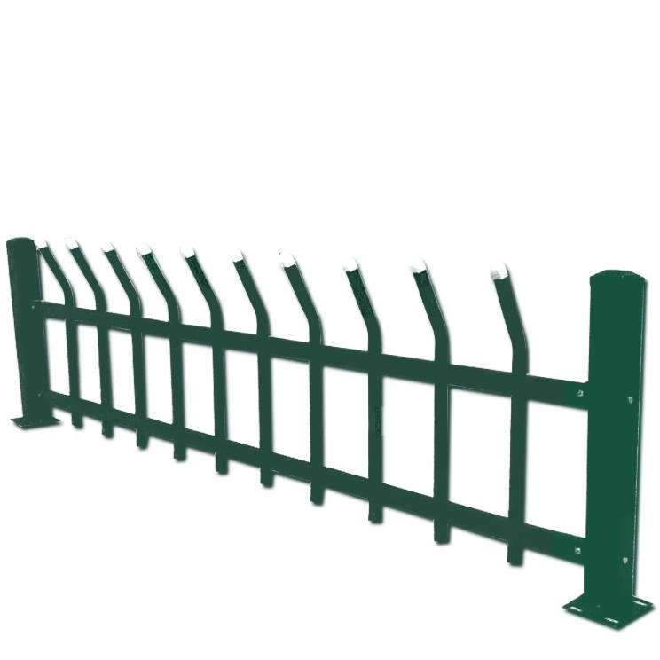 锌钢草坪护栏 折弯护栏 绿化带护栏 草坪围栏 锌钢折弯草坪护栏
