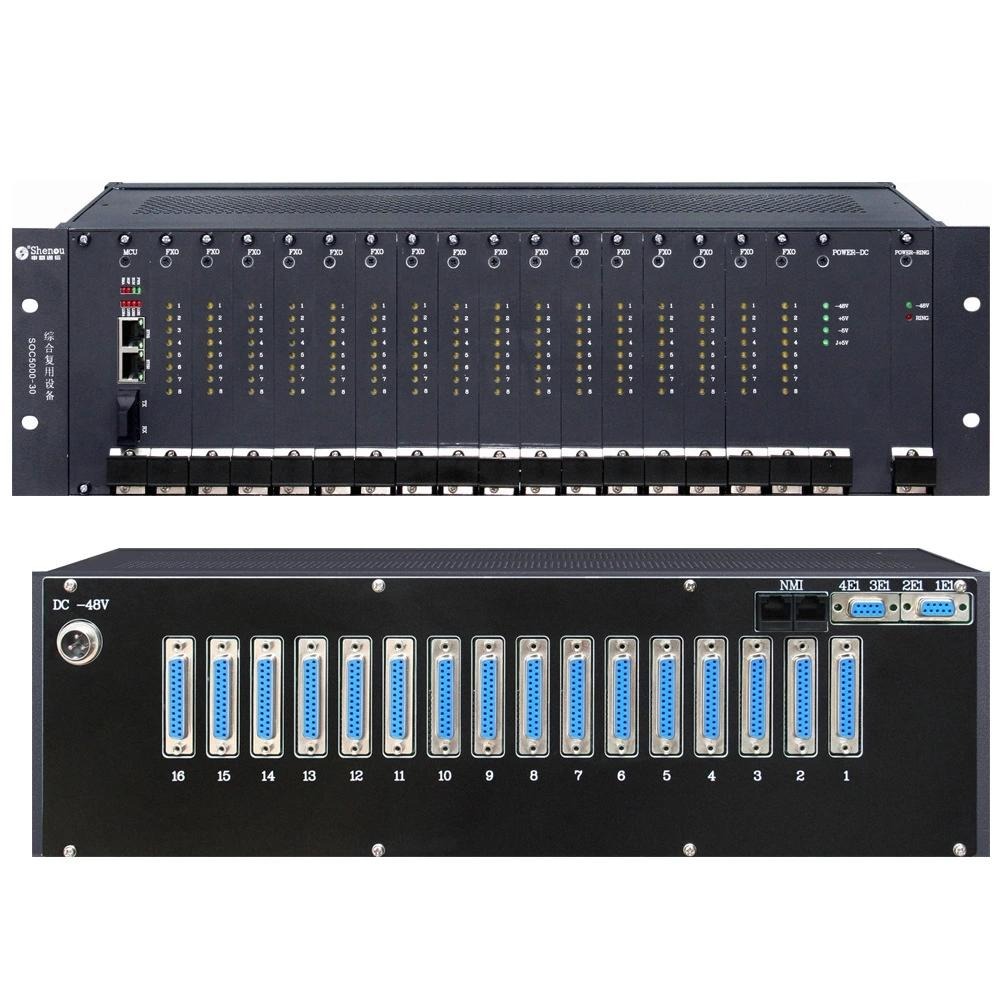 申瓯综合复用设备、SOC5000-30A系列PCM综合复用设备插卡式千兆单模双模光纤语音数据传输交换系统