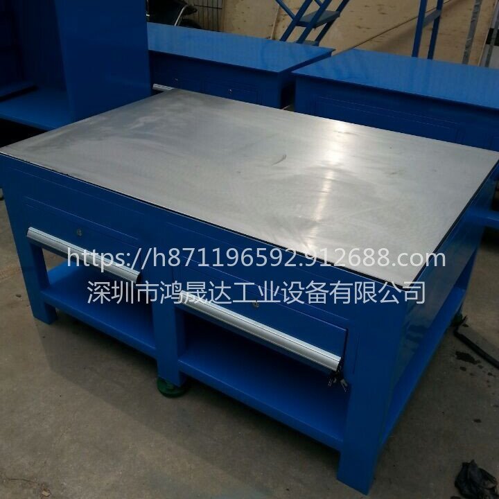 供应沙井钢板钳工台 20厘钢板修模桌子 铸铁钳工工作台