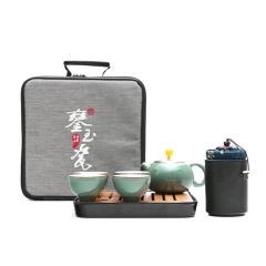 红素便携式功夫茶具旅行套装 100套起订不单独零售