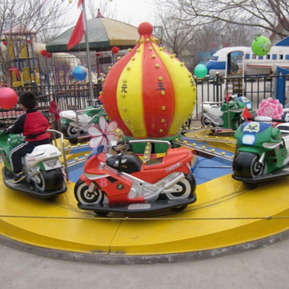 小型游乐场游乐设备8臂摩托竞赛 郑州大洋专业生产儿童摩托竞赛图片