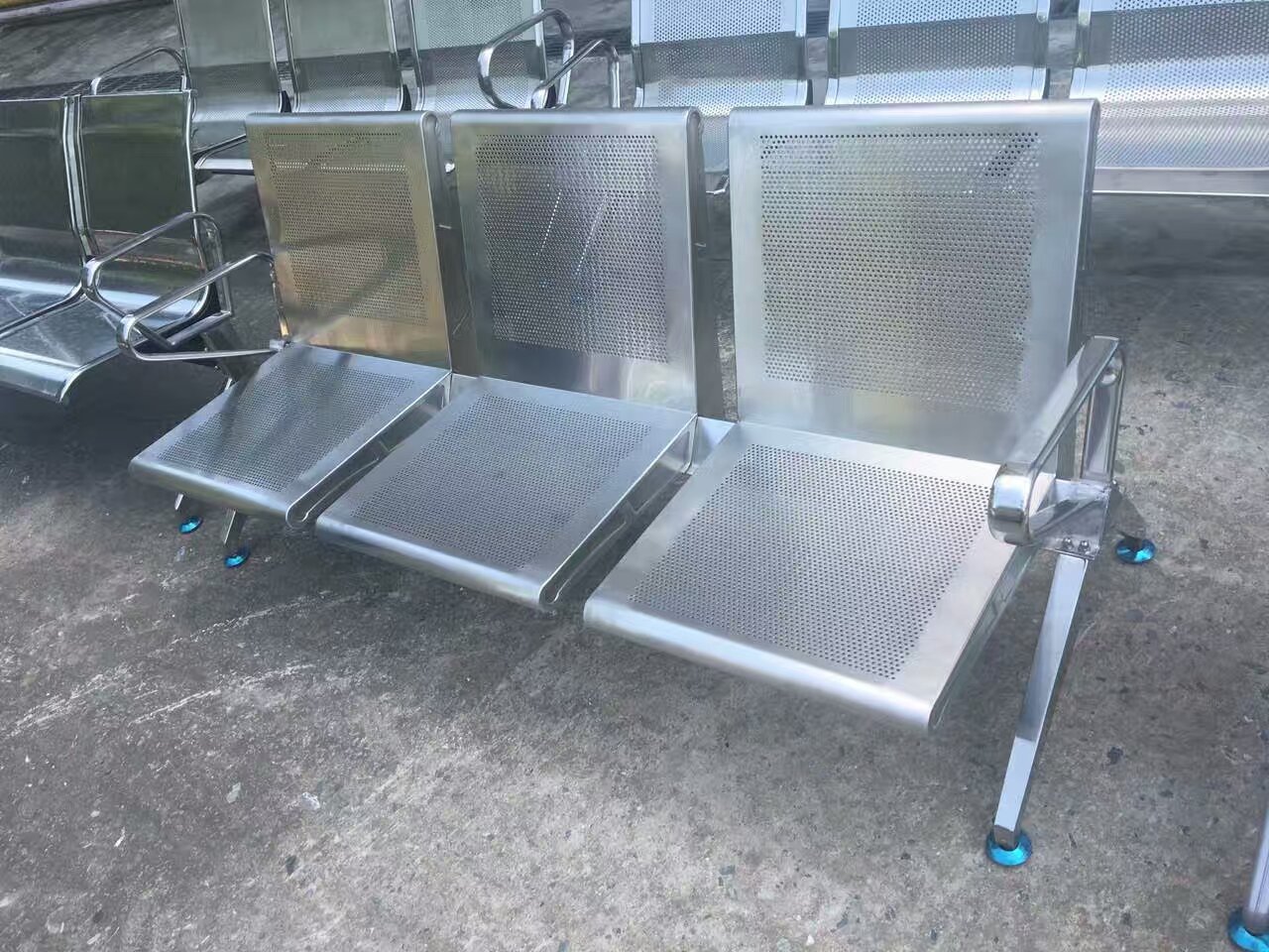 供应杭州优质不锈钢机场连排椅候诊候车区连排椅质保10年