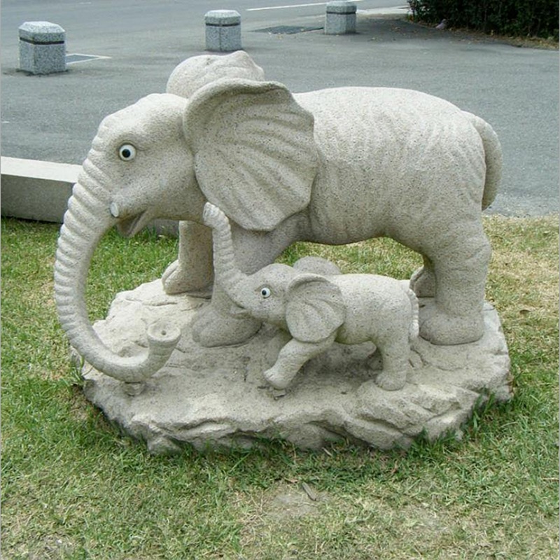 花岗岩小象 招财石象雕刻 门口吉祥象 青石大象石雕