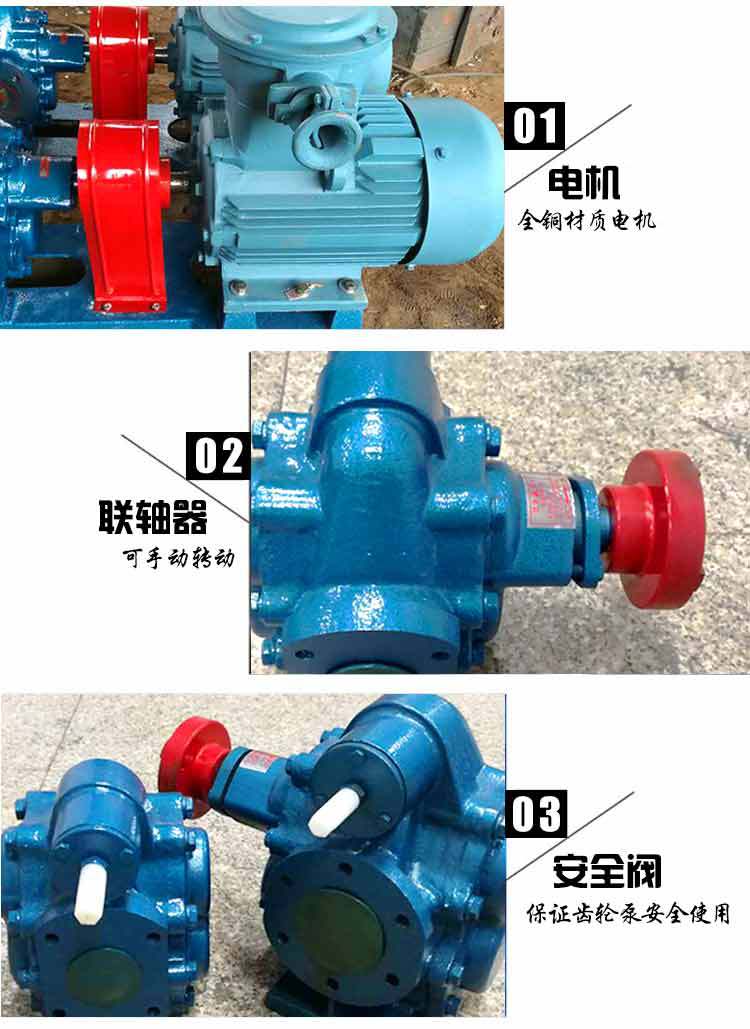 厂家批发 齿轮式抽油泵kcb-300燃油机油输送泵 kcb300齿轮泵示例图9