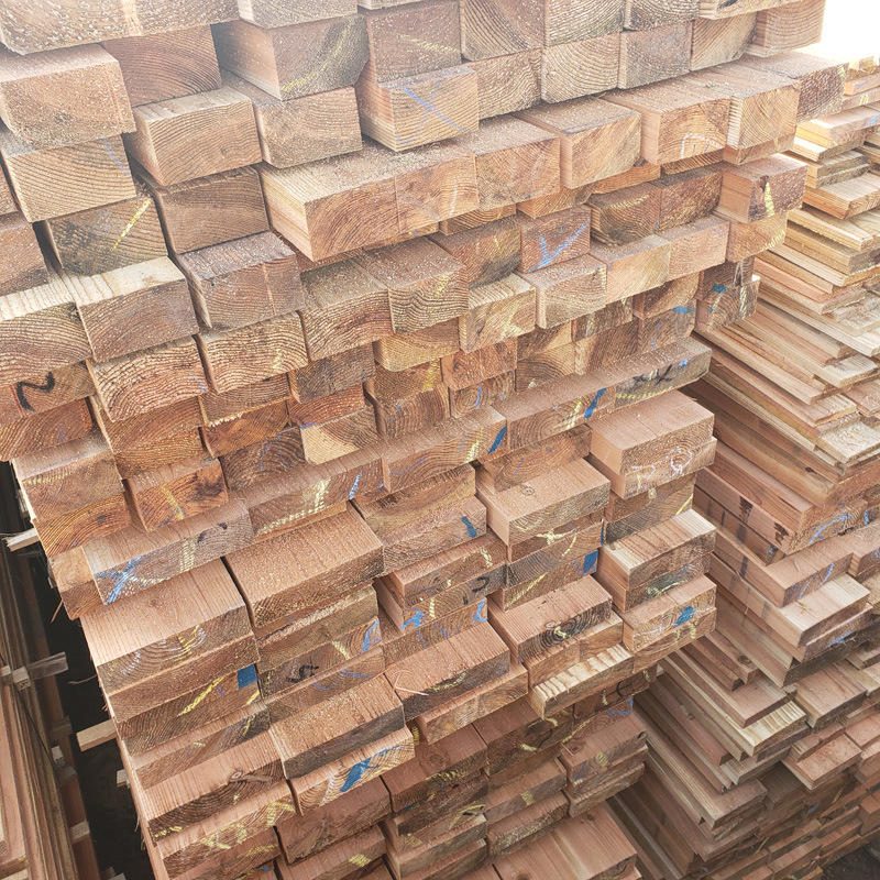 木材加工厂直销日本柳杉木方实木杉木条厂房改造杉木屋面板示例图3