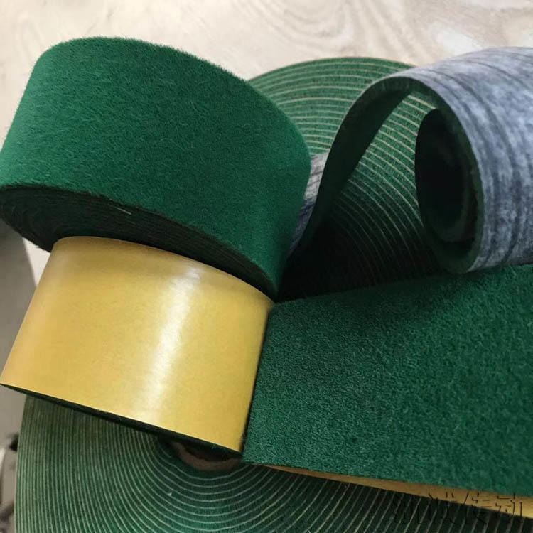 浙诚 定型机用绿绒包辊带 耐磨防滑绿绒布糙面皮 导辊包辊胶皮 糙面带