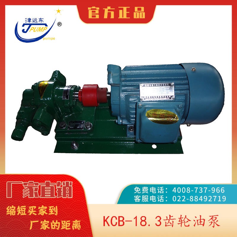 KCB-18.3齿轮油泵 润滑油输送泵 齿轮泵选型找天津远东泵业就对了