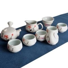 红素陶瓷茶具定制 免费设计logo 100套起订不单独零售