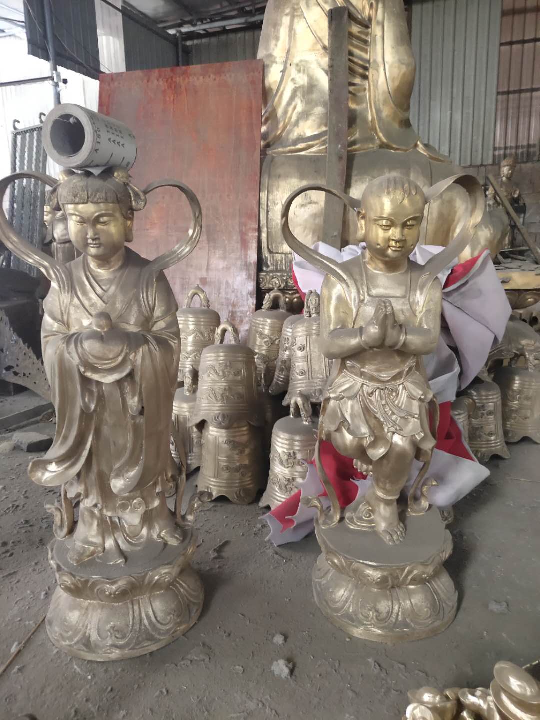 观音，温州慈宏法器厂批发精品铜雕观音佛像，镀金观音佛像，南海观音菩萨