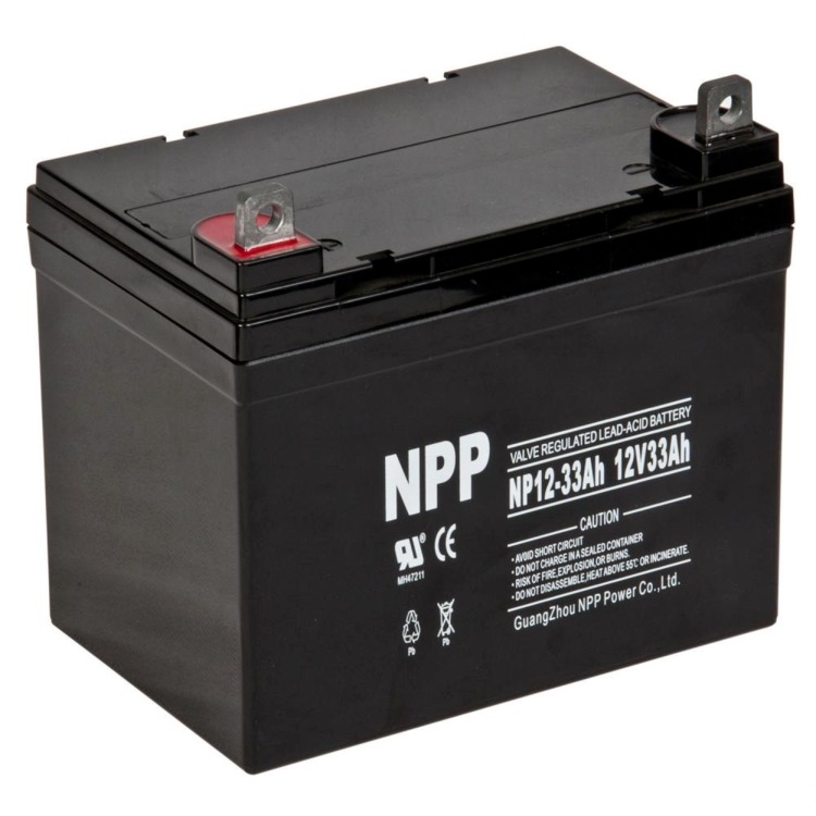 NPP耐普蓄电池NP12-33 铅酸免维护蓄电池12V33AH直流屏UPS设备专用 现货供应 售后无忧