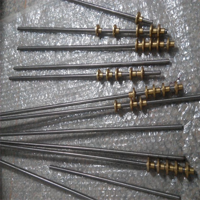 SZDIBT厂家定制定做梯形丝杆TR124 45钢配铜螺母 单头双头丝杆丝母机床丝杆图片