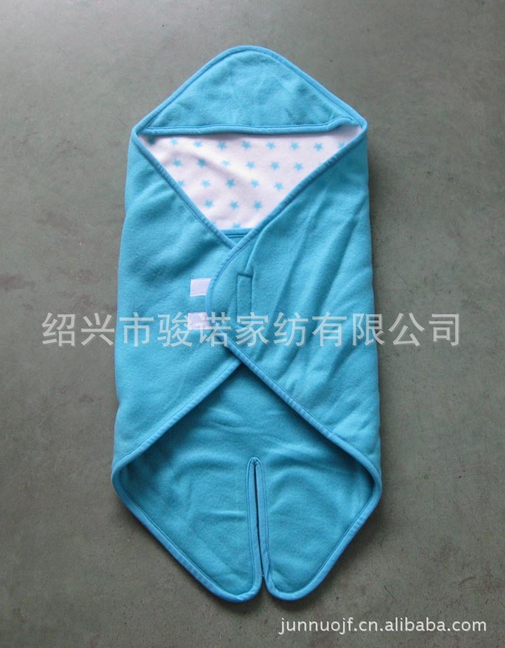 骏诺家纺厂家供应订做双面绒婴儿包裹毯示例图5
