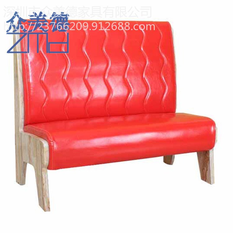 深圳快餐厅卡座沙发订做 SF-023肯德基餐桌椅沙发 现代木质卡座沙发生产专业快速