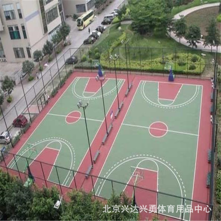 羽毛球篮球场地标准尺寸 标准篮球场地翻新设计施工户外围挡示例图2