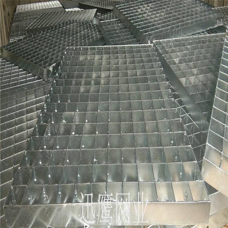 迅鹰高承载平台钢格板   扁钢支架钢格板   濮阳市焊接方格网供应