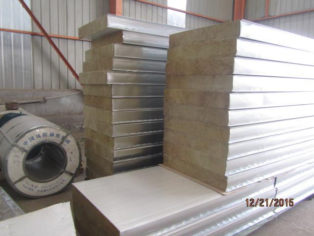 岩棉厂家长期生产销售 保温 隔热 防火 彩钢夹心复合板示例图4