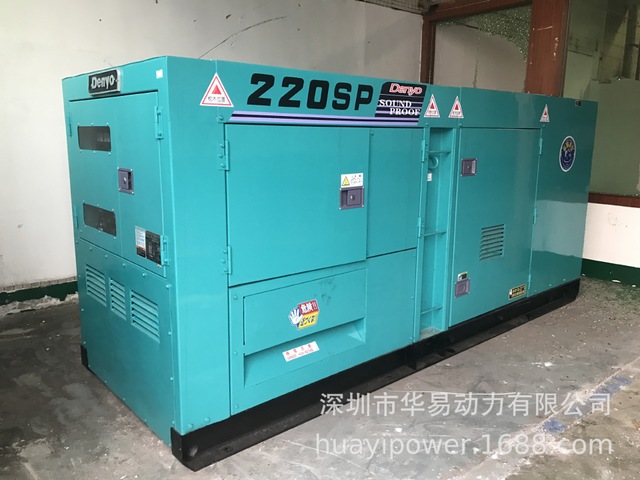 二手日本Denyo电友DCA-220SPM静音发电机200KVA柴油发电机出售