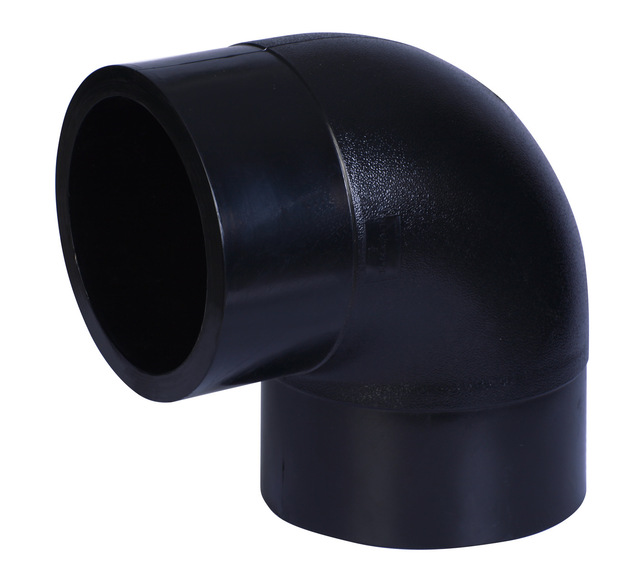 HDPE塑料给水管配件/90°弯头PE管件/多口径PE热熔对接管件图片