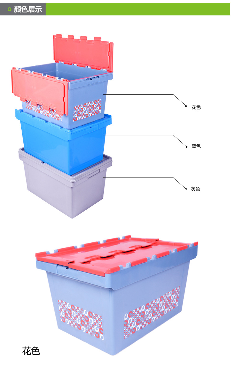 斜插式物流箱 连锁超市专用配送箱 药店整理箱 优质新料周转箱示例图6