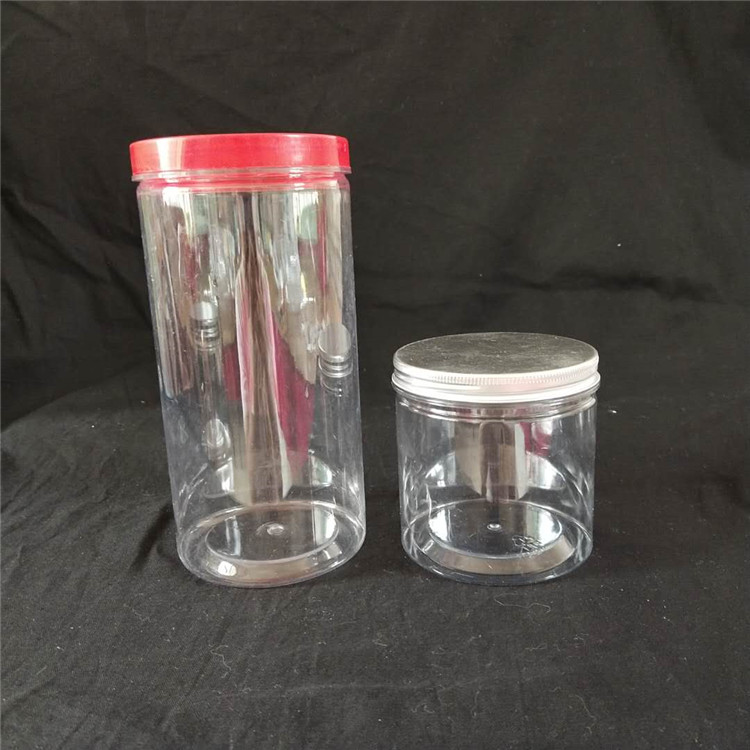 铭诺食品罐厂家 pet透明塑料罐 pet食品密封罐 塑料罐图片