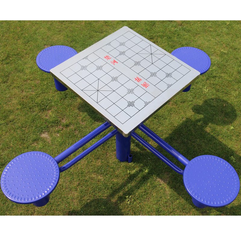 户外健身器材室外小区公园广场老年人不锈钢树脂面象棋桌棋盘桌示例图1