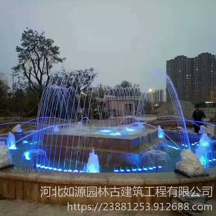音乐变频控制喷泉 漂浮式音乐喷泉 如源 可定制灯光跑泉设备 低价热销