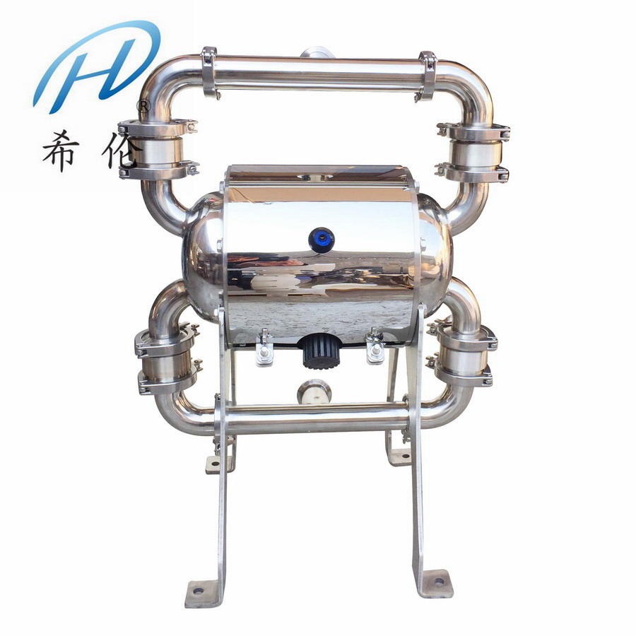 北京食品级隔膜泵 QBK-W-40PF46卫生级气动隔膜泵 不锈钢食品级隔膜泵 饮料气动输送泵 卫生级隔离泵