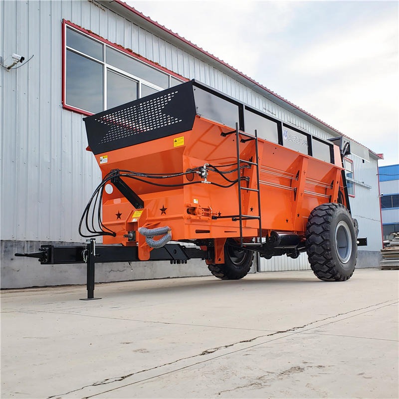 四川厂家生产有机肥撒肥车  黏湿粪肥撒粪机  拖拉机6方撒粪车