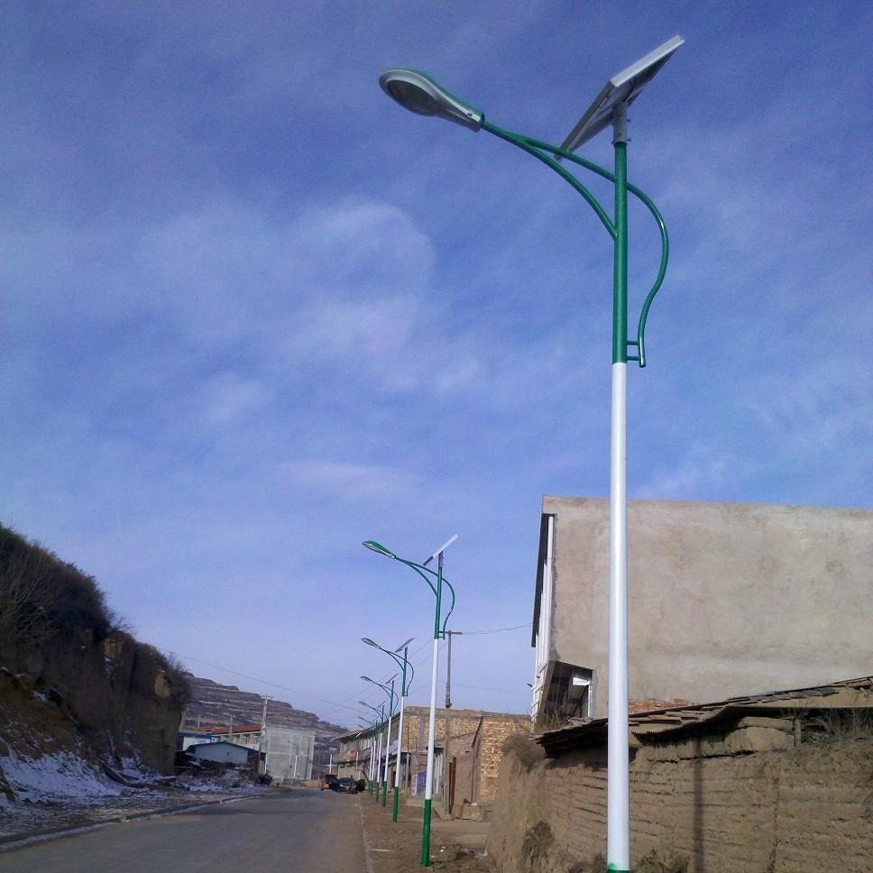 乾旭照明太阳能路灯锂电池 新农村LED户外灯 5米6米路灯杆超亮乡村道路灯
