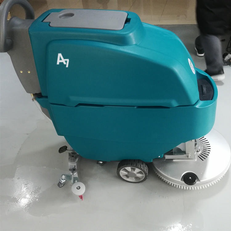锂电池手推自走式拖地机 智能化地面清洁车 低噪音免维护洗地机图片