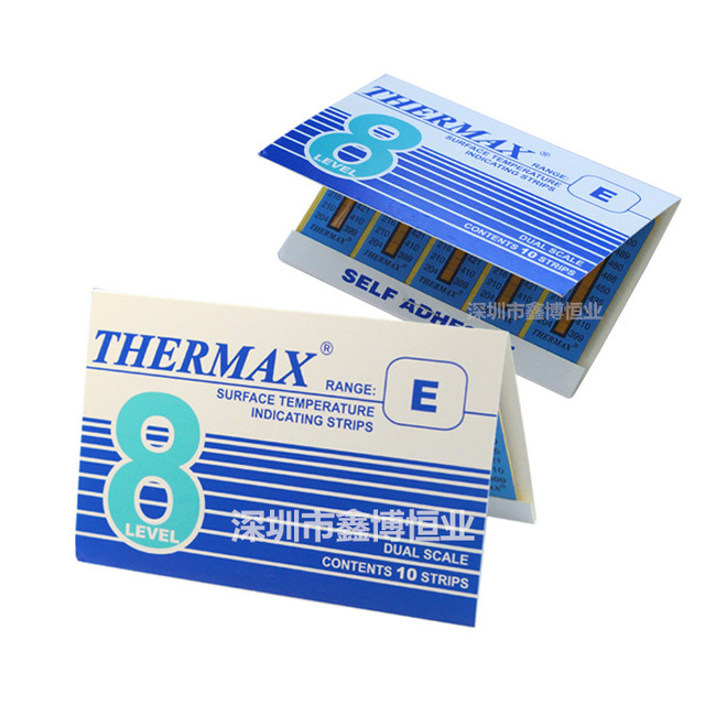 现货 8格E 204-260度 英国THERMAX测温纸  感温贴纸 温度热敏试纸