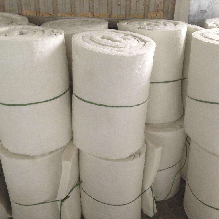 白色硅酸铝针刺毯，防火硅酸铝保温棉，工业管道憎水硅酸铝卷毡，可定制厚度
