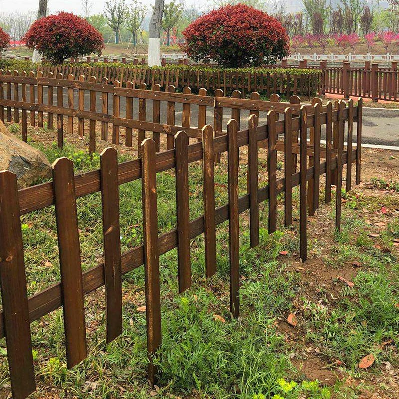 庭院公园围栏 碳化色花园篱笆 白色木栅栏 佳星 厂家现货