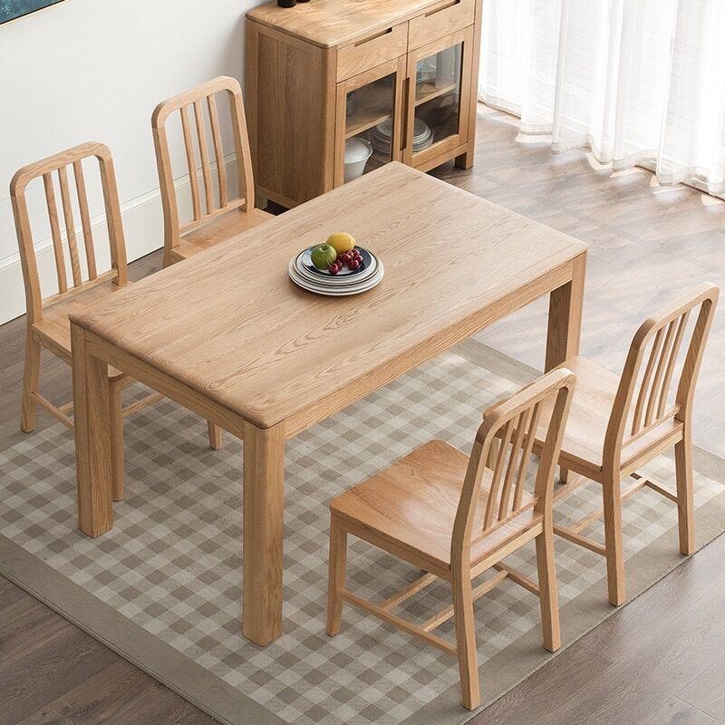 四川实木餐桌椅 现代简约餐桌椅组合 北欧实木餐桌 中西餐桌椅  现代简约家具定制图片