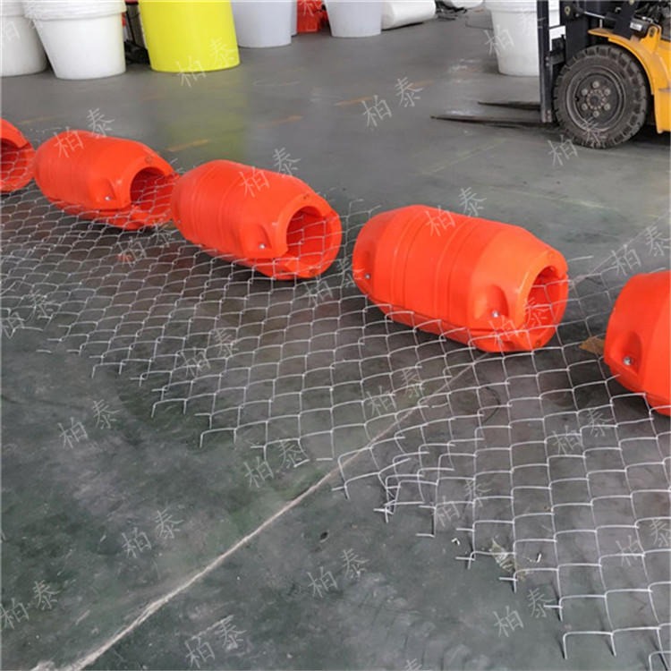 靖江水电站拦污浮排 0.6米浮筒夹网式拦污栅图片